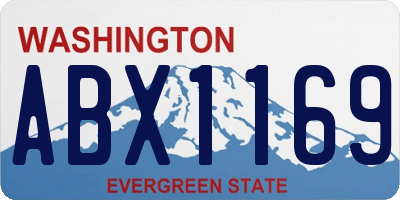 WA license plate ABX1169