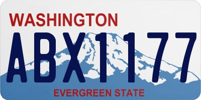 WA license plate ABX1177