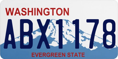 WA license plate ABX1178