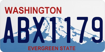 WA license plate ABX1179
