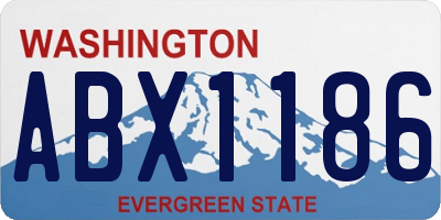 WA license plate ABX1186