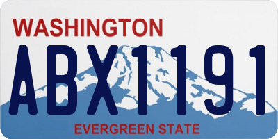 WA license plate ABX1191