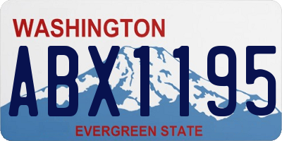 WA license plate ABX1195