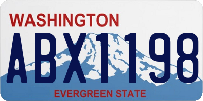WA license plate ABX1198