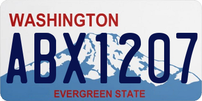 WA license plate ABX1207