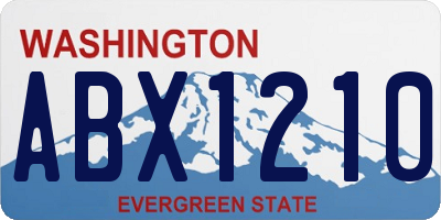 WA license plate ABX1210