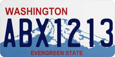 WA license plate ABX1213
