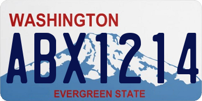WA license plate ABX1214