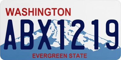 WA license plate ABX1219