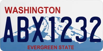 WA license plate ABX1232