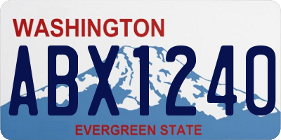 WA license plate ABX1240
