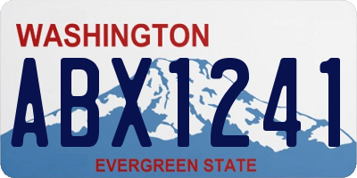 WA license plate ABX1241