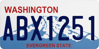 WA license plate ABX1251