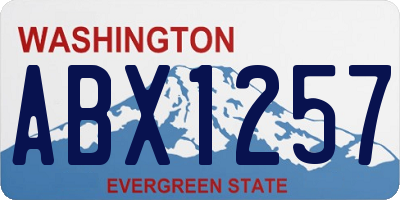 WA license plate ABX1257