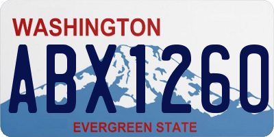 WA license plate ABX1260