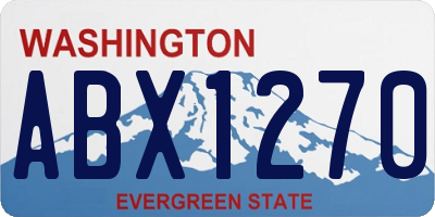 WA license plate ABX1270