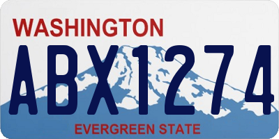 WA license plate ABX1274