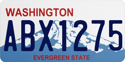 WA license plate ABX1275