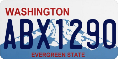 WA license plate ABX1290