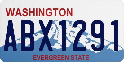 WA license plate ABX1291