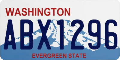 WA license plate ABX1296