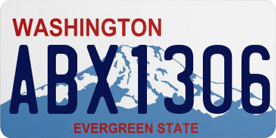 WA license plate ABX1306