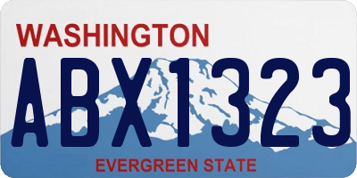 WA license plate ABX1323