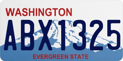 WA license plate ABX1325