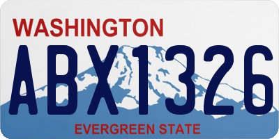 WA license plate ABX1326