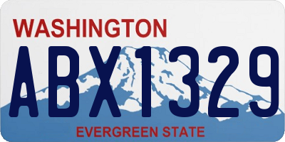 WA license plate ABX1329