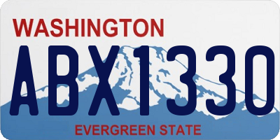 WA license plate ABX1330