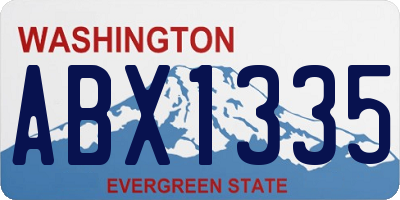 WA license plate ABX1335