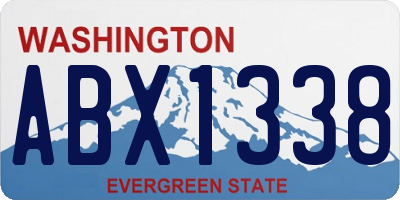 WA license plate ABX1338