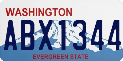 WA license plate ABX1344