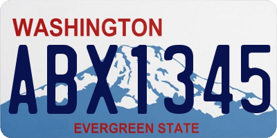 WA license plate ABX1345
