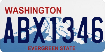 WA license plate ABX1346