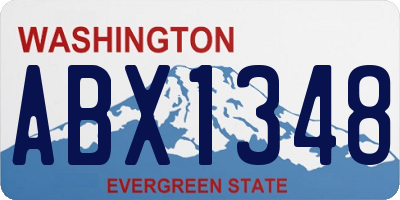WA license plate ABX1348