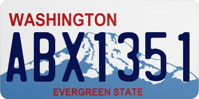 WA license plate ABX1351