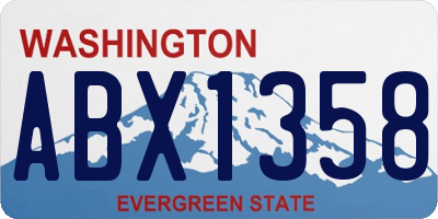 WA license plate ABX1358
