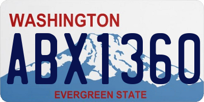 WA license plate ABX1360