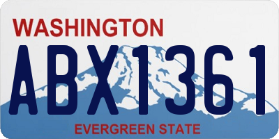 WA license plate ABX1361