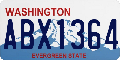WA license plate ABX1364