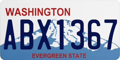 WA license plate ABX1367