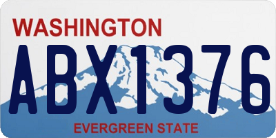 WA license plate ABX1376