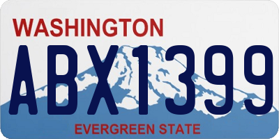 WA license plate ABX1399