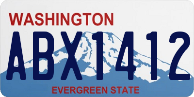 WA license plate ABX1412