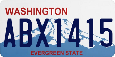 WA license plate ABX1415