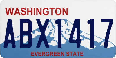 WA license plate ABX1417