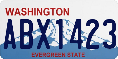 WA license plate ABX1423