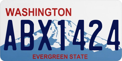 WA license plate ABX1424